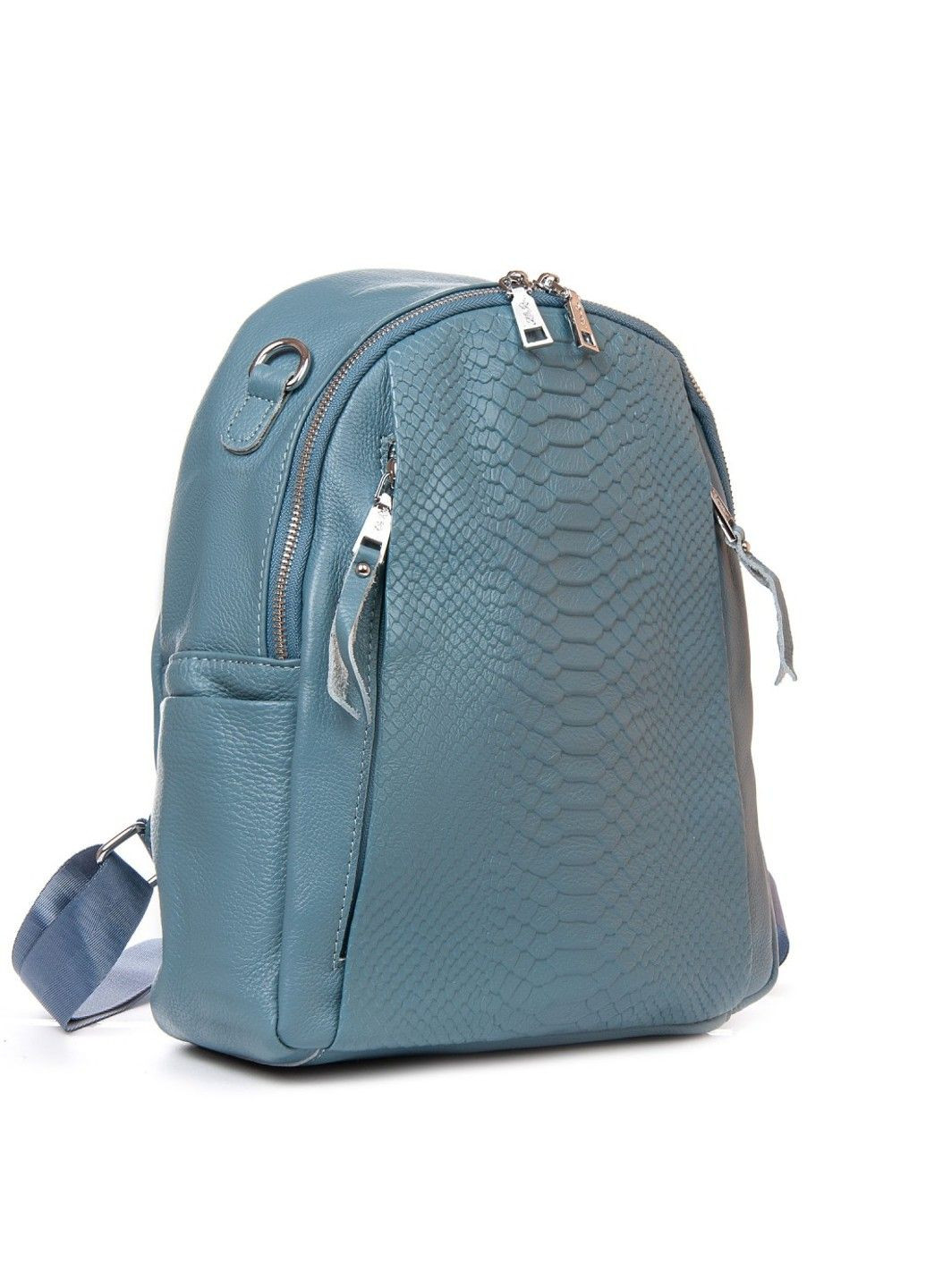 Жіночий шкіряний рюкзак 8907-9 blue Alex Rai (293765242)