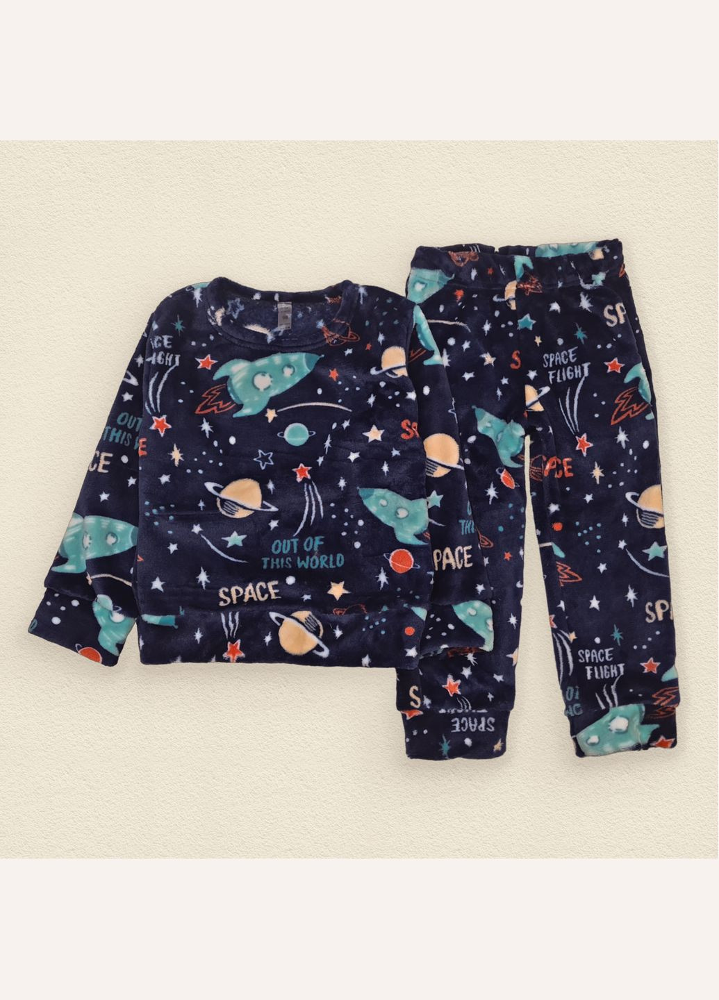 Темно-синяя всесезон теплая детская пижама dexter`s lapki dexter's