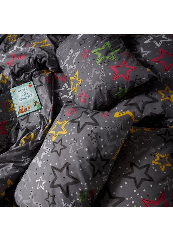 Комплект постільної білизни Бязь Gold Люкс Сімейні 160х220х2 наволочки 2х50х70 (MS-820009026) Moon&Star Cosmic Party (356113777)