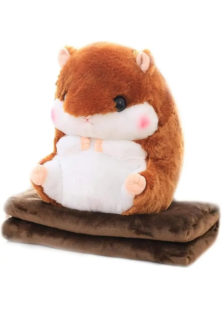 Игрушка плед подушка Хомяк 3в1 с пледом No Brand (370217736)