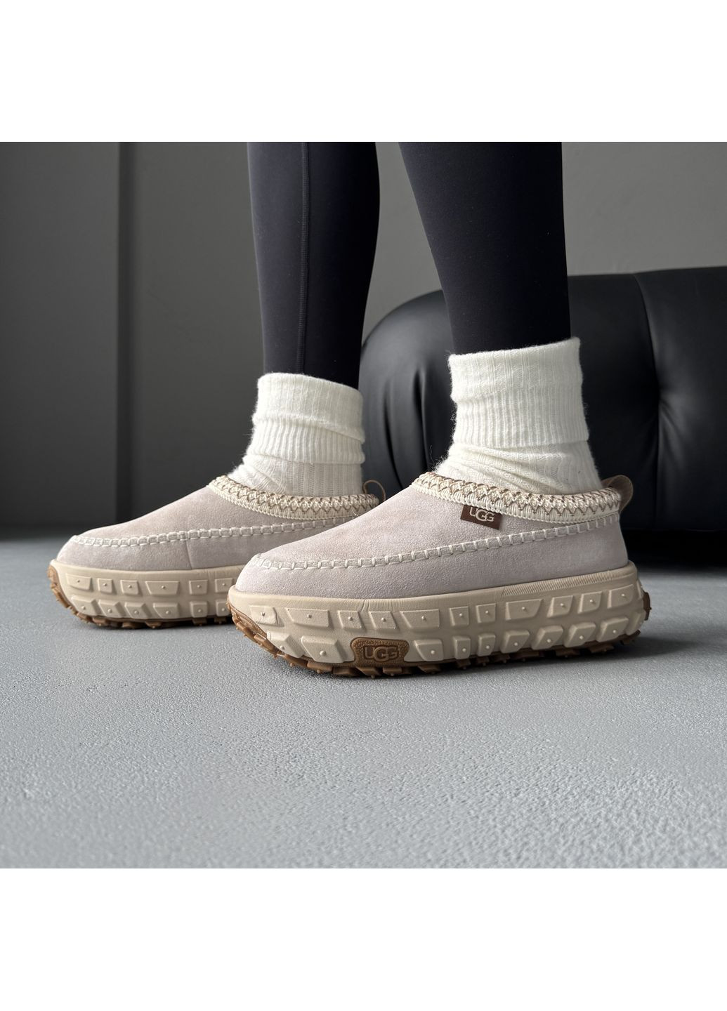 Кроссовки женские UGG Venture Daze White| Угі Венче Дейз белые демисезоны (372642813)