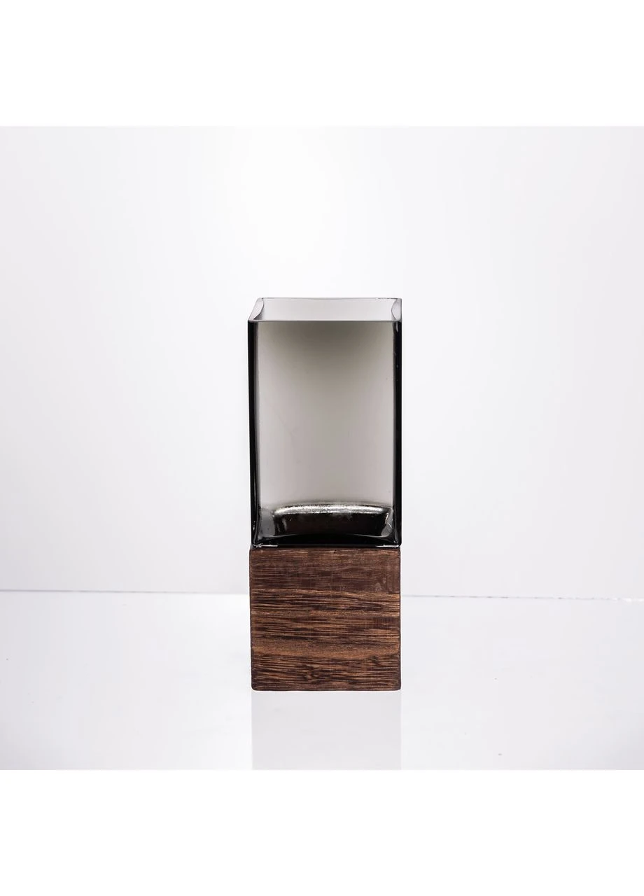 Ваза для цветов квадратная стеклянная 8×8×20 (см) декоративная HP-19-160-1 Yiwu (384033025)