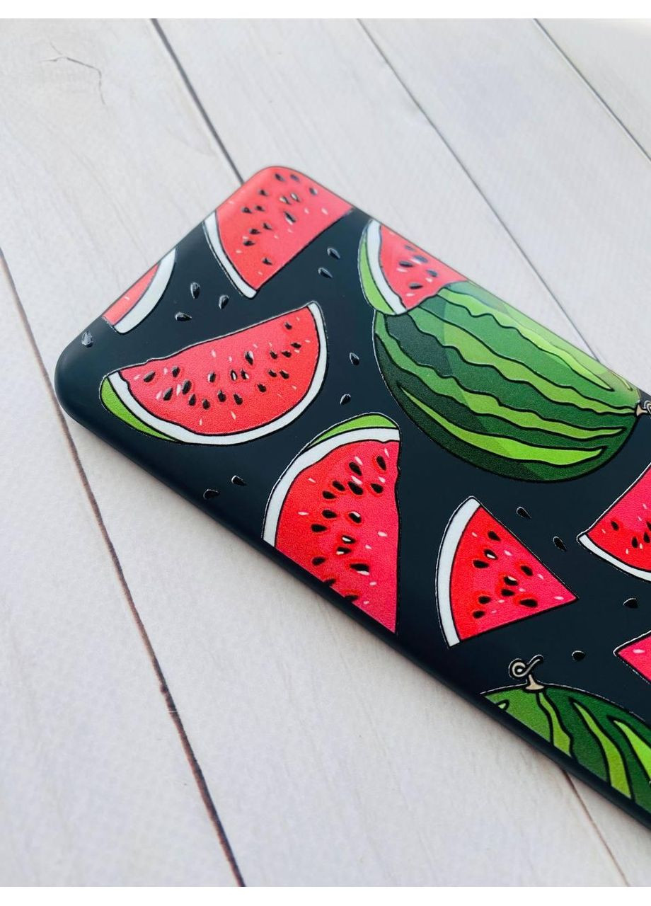 Матовий чорний чохол на Xiaomi Redmi 13C / Poco C65 Кавуни (принт 341) Creative (355407900)