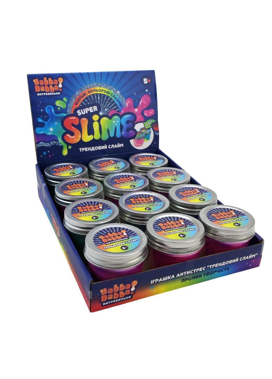 Антистрес слайм YabbaDabba двоколірний, набір 12 шт., в асортименті - No Brand YD2533 (371924639)