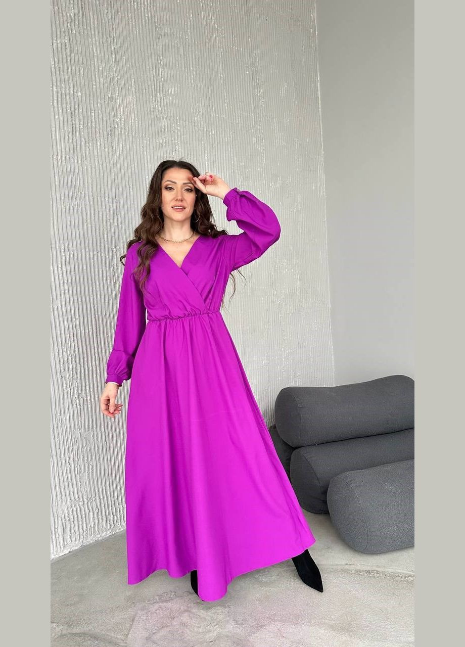 Фиолетовое кэжуал платье impres EVVA однотонное