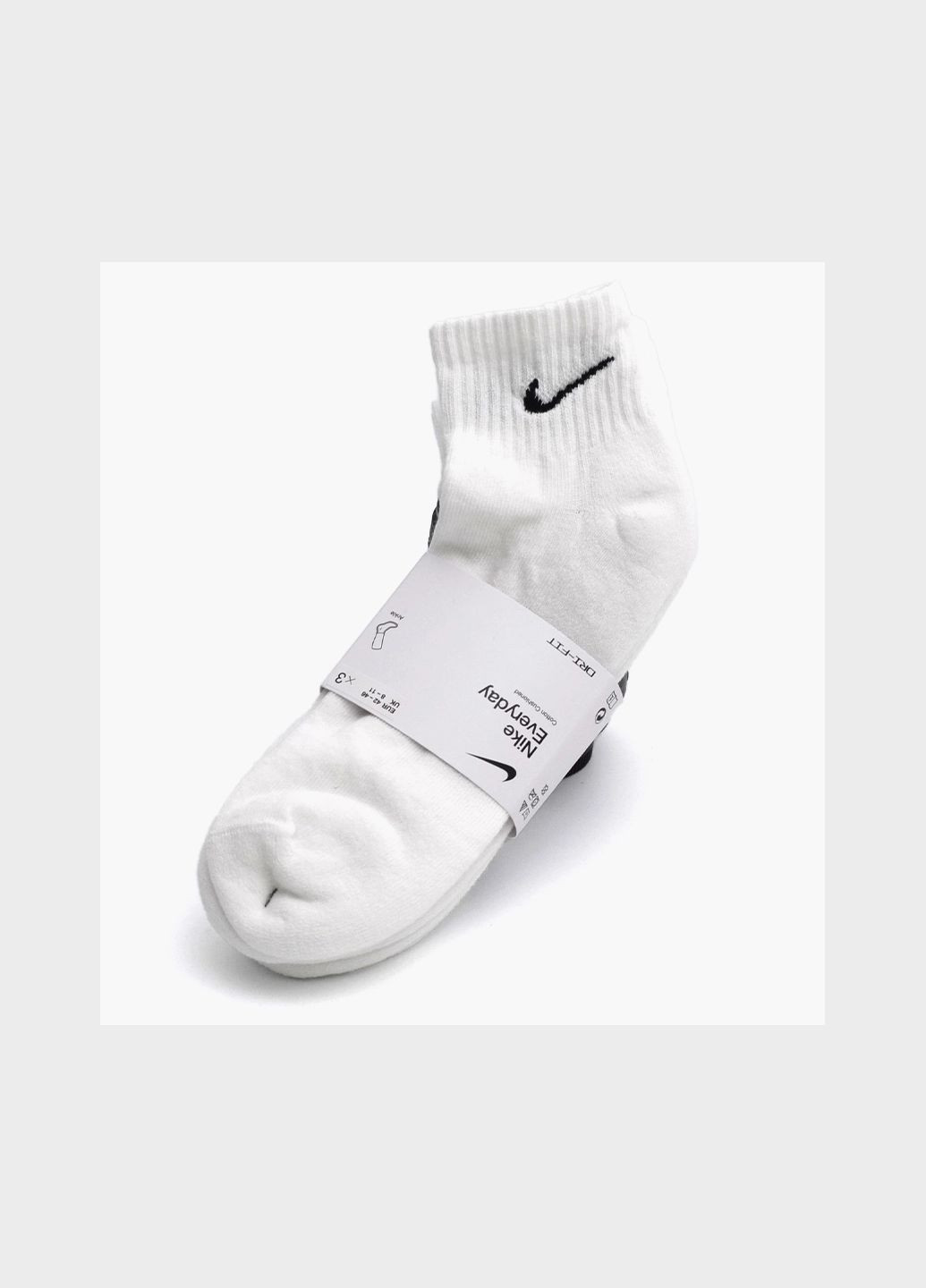 Комбіновані шкарпетки чоловічі u nk everyday cush ankle (3 пари, утеплені) white sx7667-100 Nike (325878925)