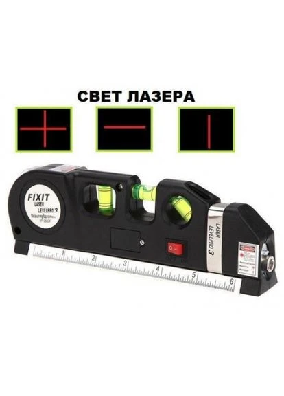 Уровень строительный лазерный с рулеткой 4 в 1 No Brand (382193340)