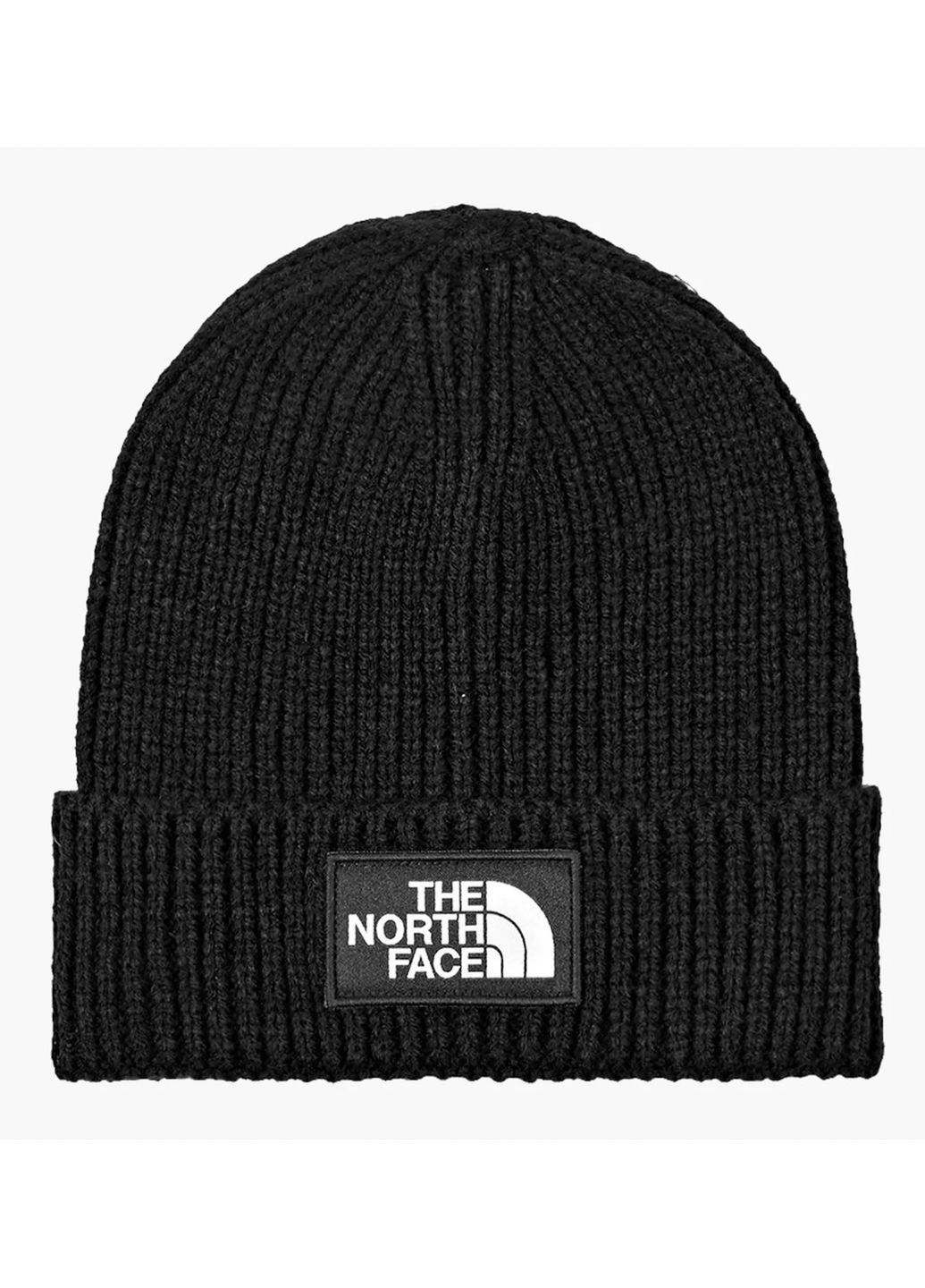 Шапка унісекс з вишитим логотипом The North Face Logo Box Beanie NF0A3FJXJK3 Чорний No Brand (366420560)