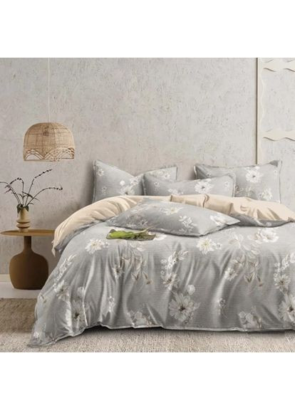 Постільна білизна двоспальне з простирадлом на гумці Ранфорс 4 24324-2-2 210х175 см Viluta (366574669)