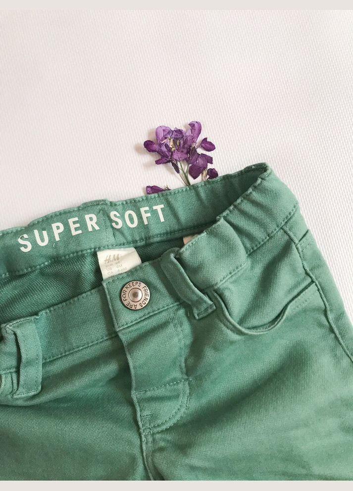 Зеленые джинсы 68 см зеленый артикул л662 H&M