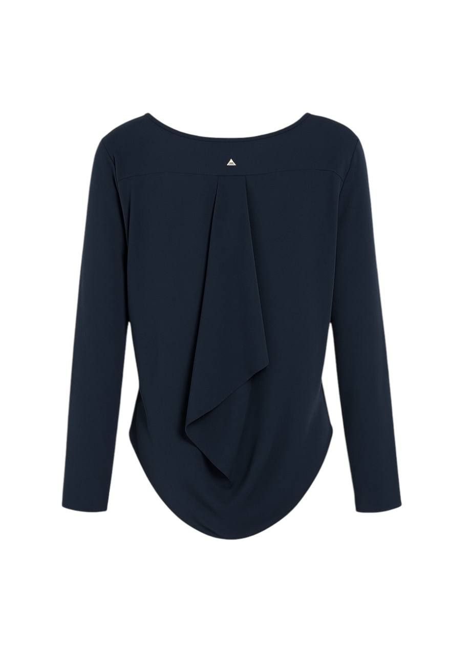 Тёмно-синяя блуза темно-синий Cycle