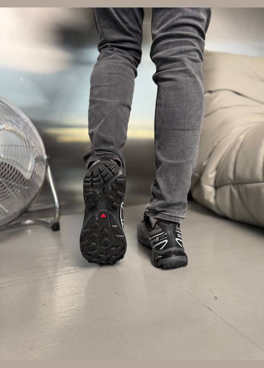 Черные зимние кроссовки зимние мужские salomon xt-6 winter gore-tex black gray termo fleece | саломон хт-6 черные серые термо с флисом No Brand