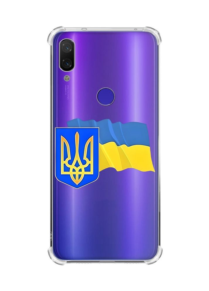 Чехол с утолщёнными углами для Xiaomi Redmi Note 7/Note 7 Pro:: Тризуб и флаг Украины (принт 384) CASE CONTROL (360665330)