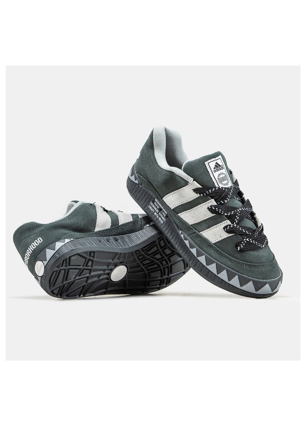 Темно-серые демисезонные кроссовки мужские adidas Adimatic x Neighborhood