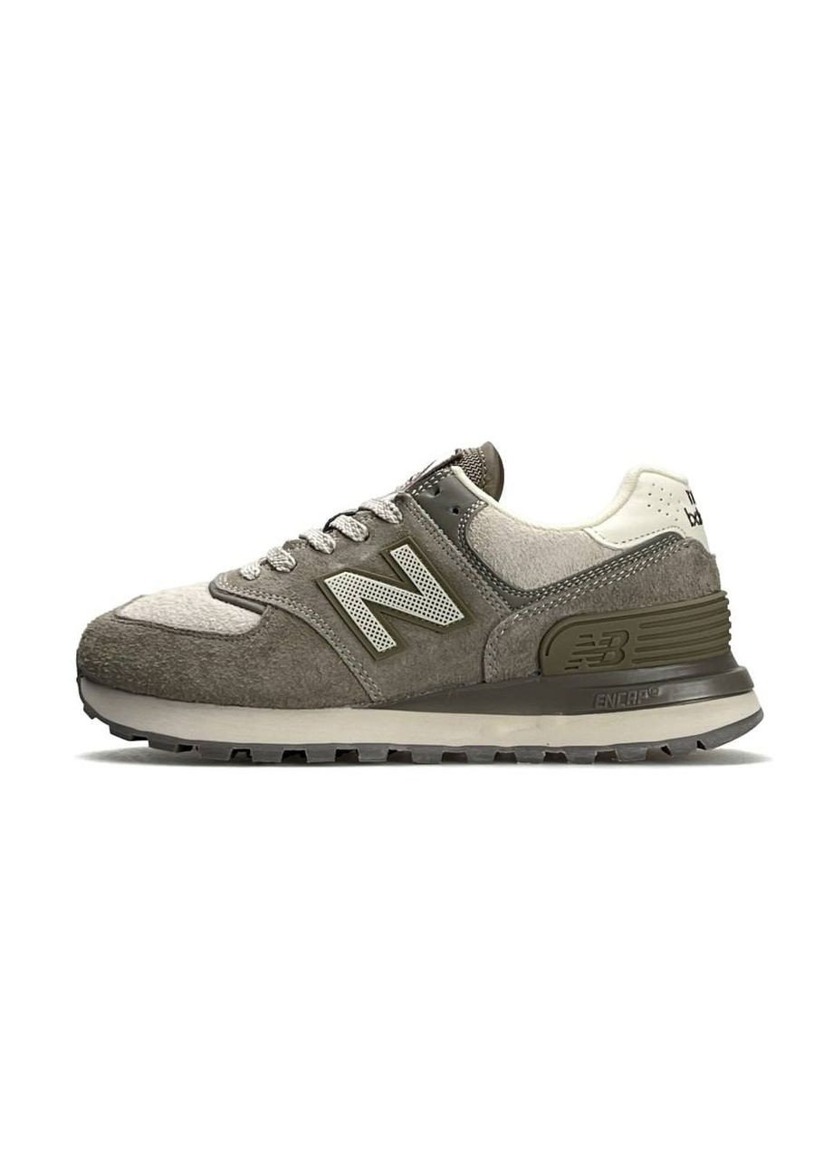 Оливкові всесезонні кросівки жіночі new balance x No Brand Stone Island Olive White