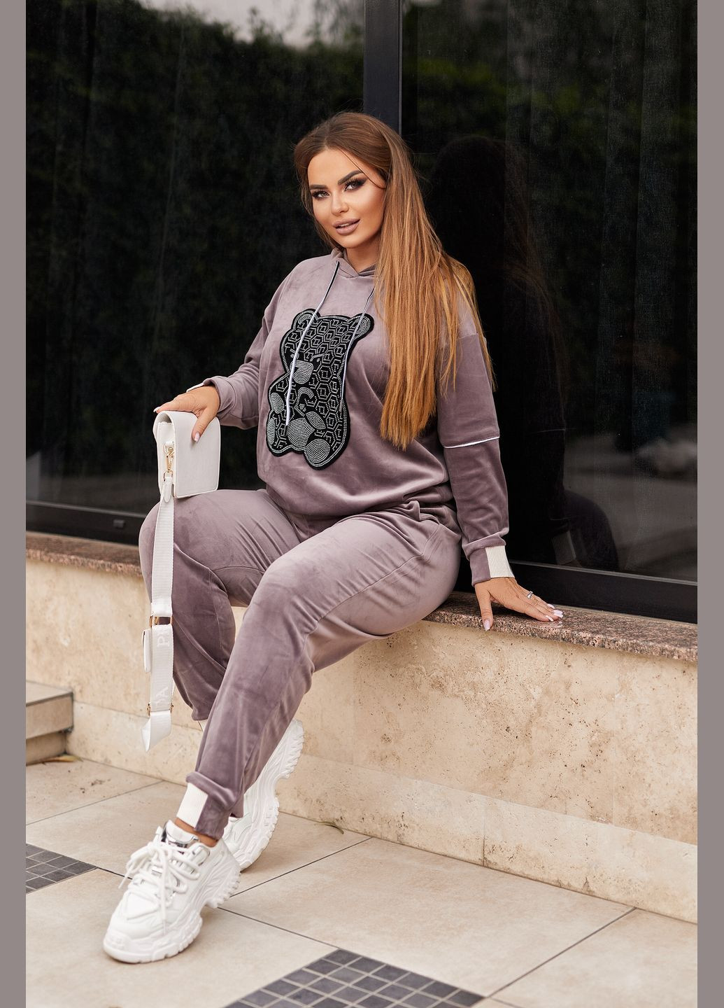 Велюровий спортивний костюм No Brand (300352357)