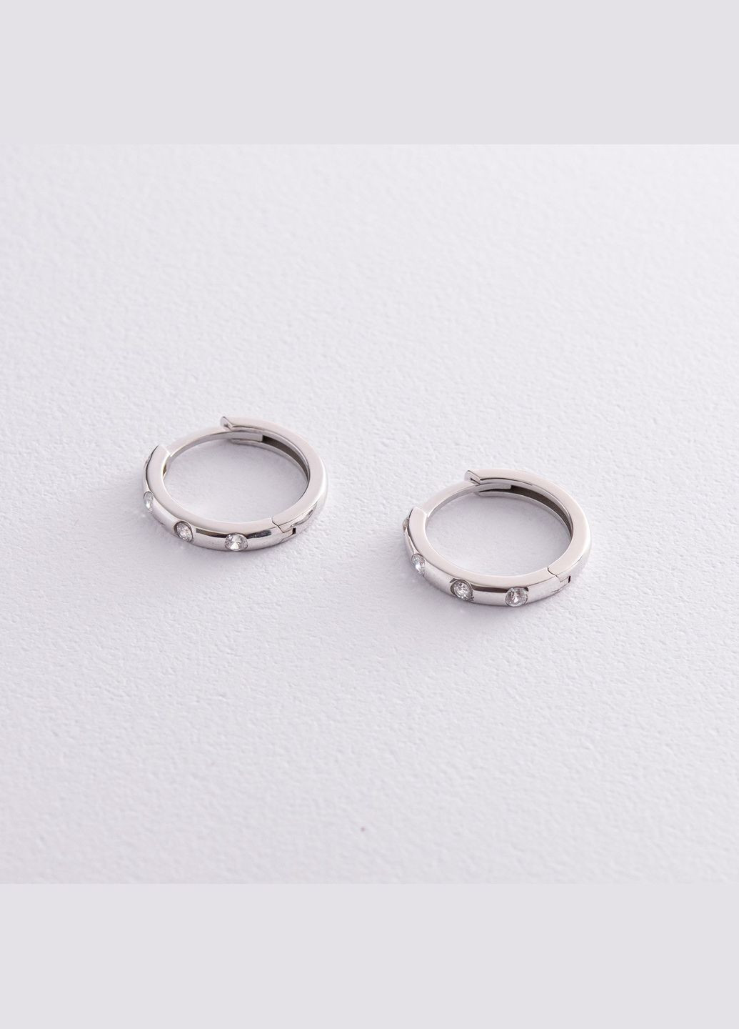 Серебряные серьги кольца (фианиты) OR110510 Oniks (264024218)