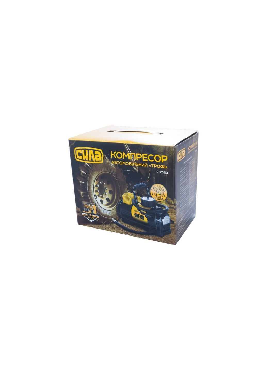 Мінікомпресор автомобільний 7 атм x 37 л/хв однопоршневий з ліхтариком (900414) Сила (341533388)