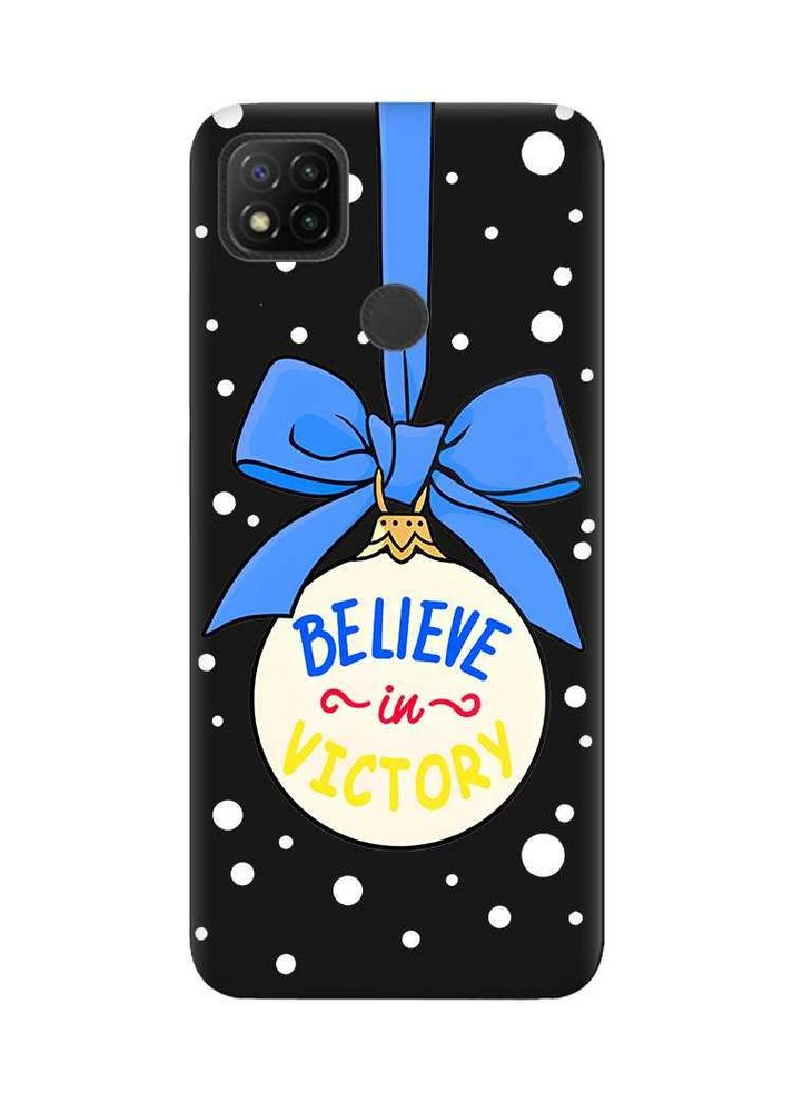 Матовый черный чехол на Xiaomi Redmi 9C/10A Елочная игрушка (патриотический принт 135) Creative (362966154)