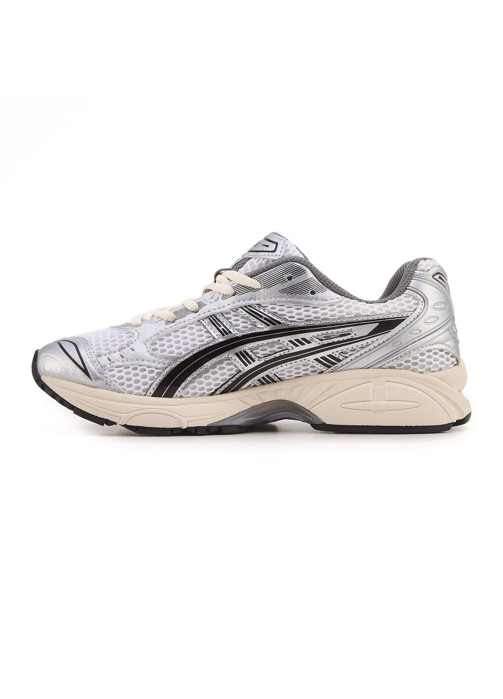 Чорні Осінні кросівки чоловічі asics gel-kayano 14 white silver black асікс гель каяно 14 No Brand