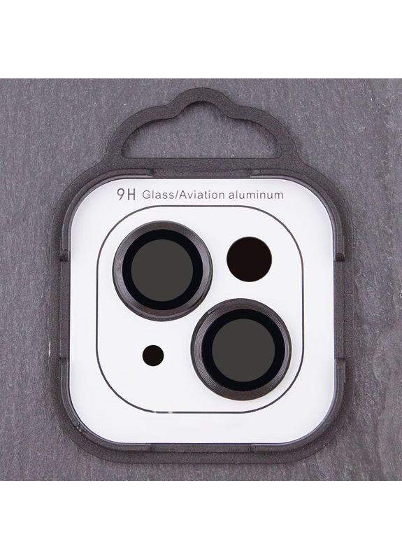 Защитное стекло Metal Classic на камеру (в упак.) для Apple iPhone 14 (6.1") / 14 Plus (6.7") Черный Epik (372020644)