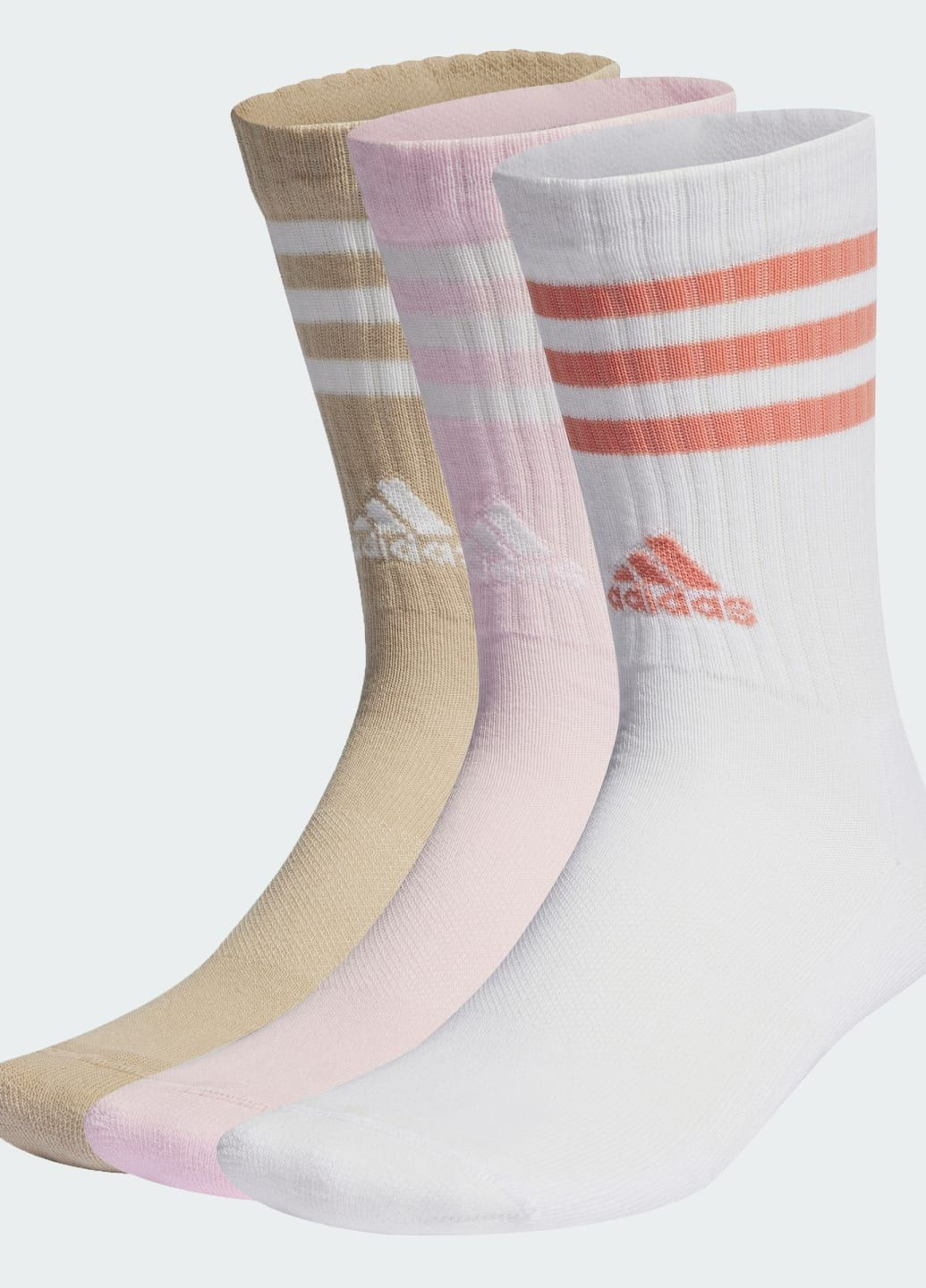 Три пары носков 3-Stripes Cushioned Crew adidas (284346687)