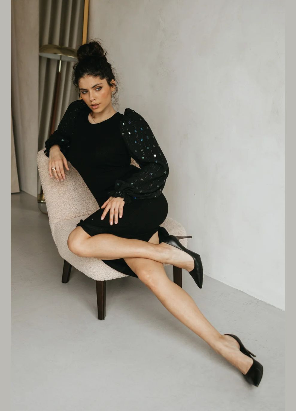 Черное праздничный, коктейльное, вечернее платье Seventeen