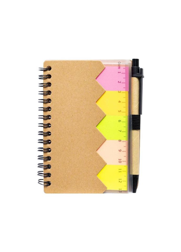 Блокнот А6 на спіралі JX409 з набором стікерів та ручкою Bambi (362003512)