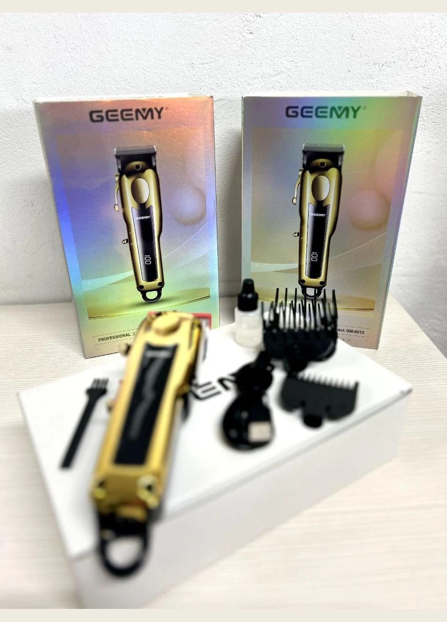 Машинка для стрижки волосся Geemy GM-8015 вібраційна з насадками 3-6-10-13 мм Gemei (387603905)