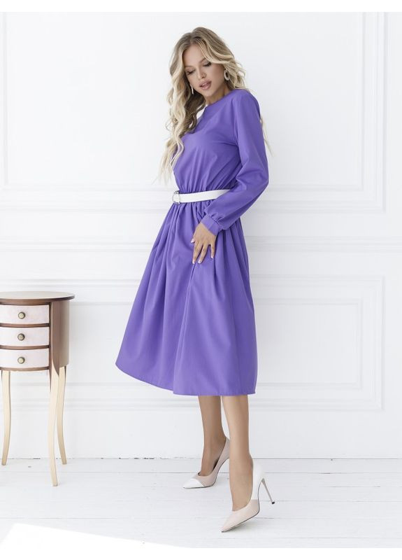 Темно-синее платье 12094 темно-сиреневое ISSA PLUS однотонное