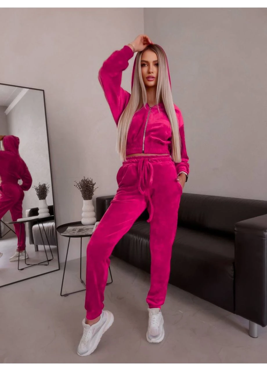Жіночий спортивний велюровий костюм (кофта+штани) (like16801) Like fashion (389627792)