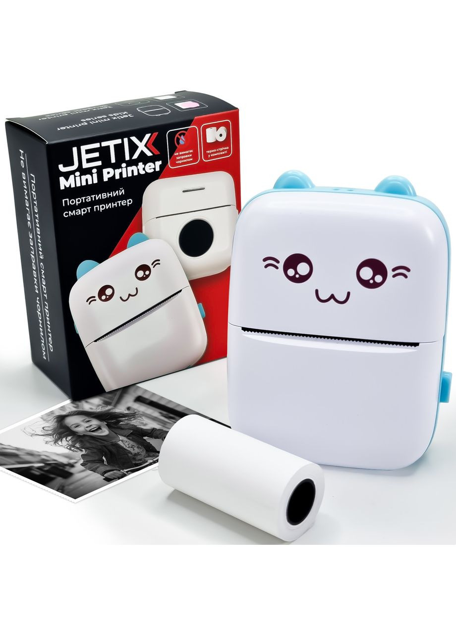 Портативный термопринтер Mini printer Blue JETIX (336213691)