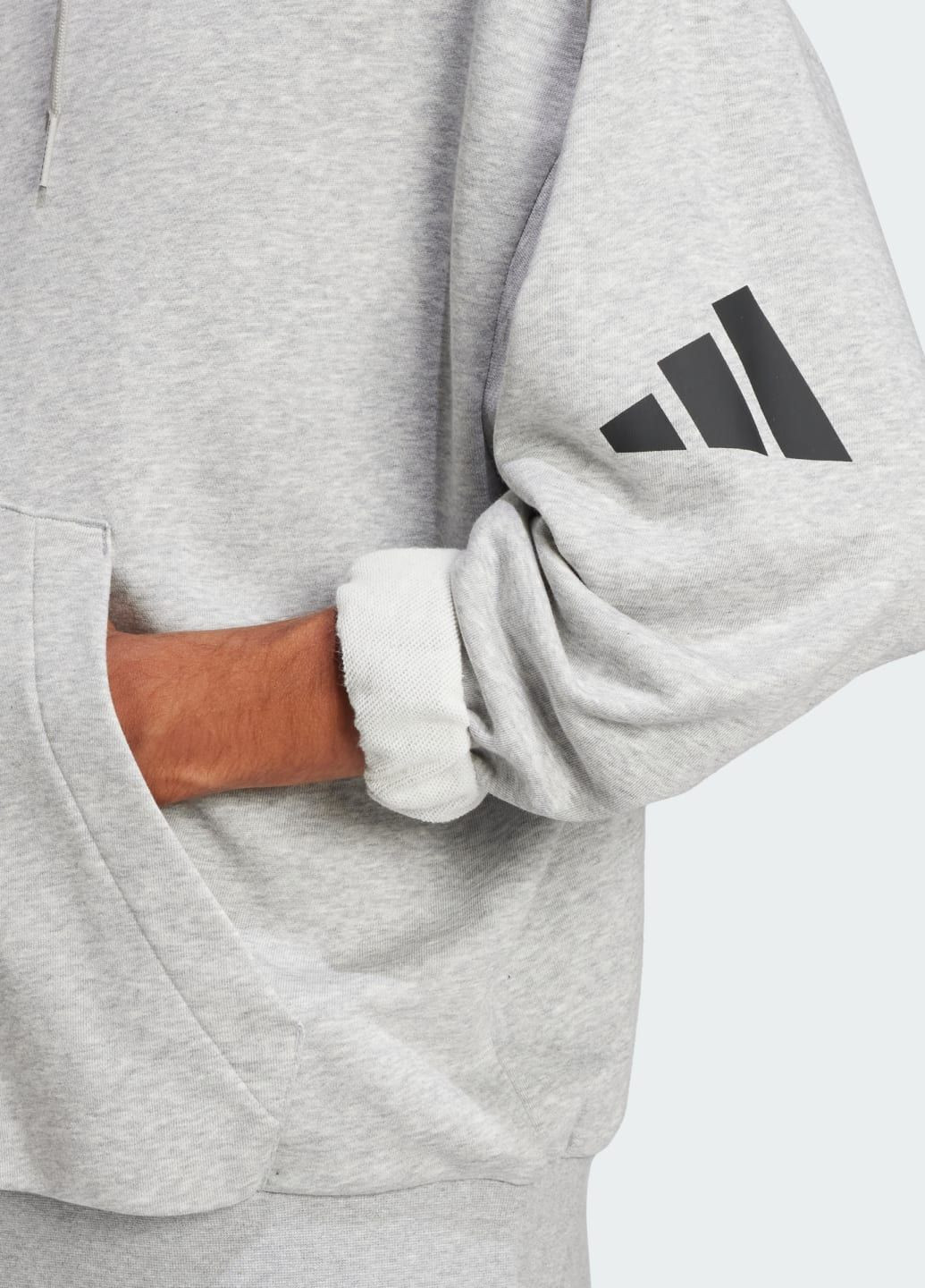 Худи Essentials Loose-Fit 3 Bar Logo French Terry adidas (368834441)