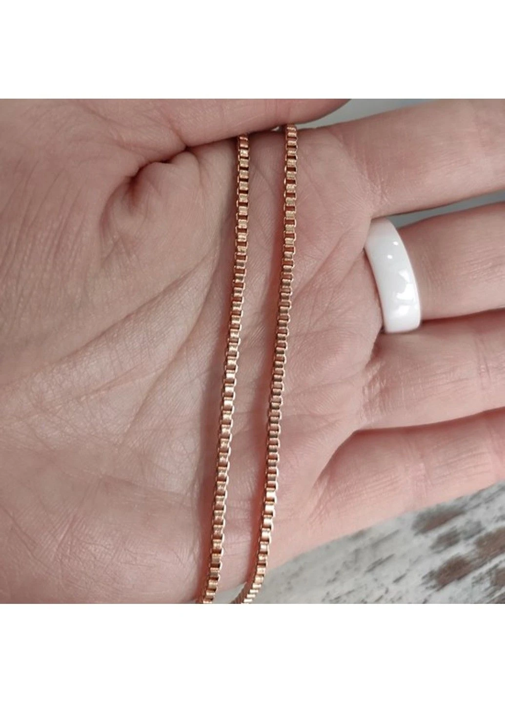 Ланцюжок з медичної сталі з позолотою шириною 2 мм C-011.RG2 No Brand (299486409)