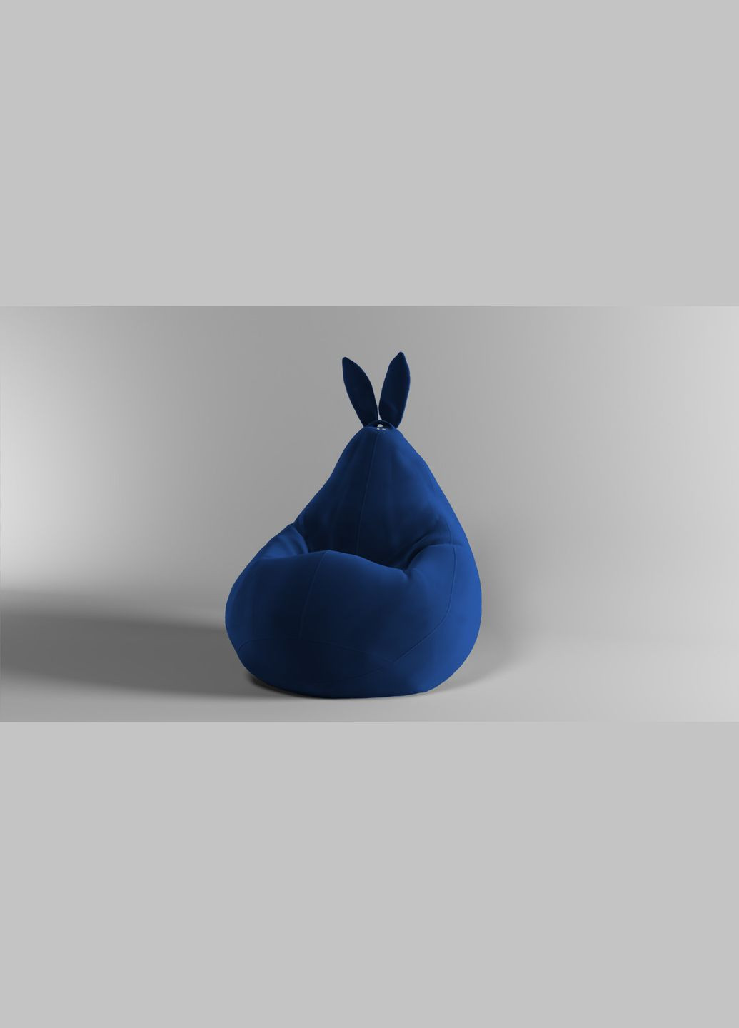 Кресло-мешок Зайка груша, M - 100х75 Велюр Florida Navy SkyPuff (361258629)