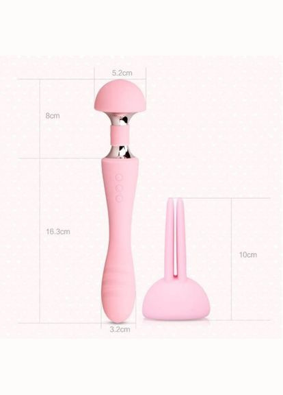 Вибратор для клитора двойной двусторонний i7 Sex Magic двойной женский вагинальный Leten (303895288)