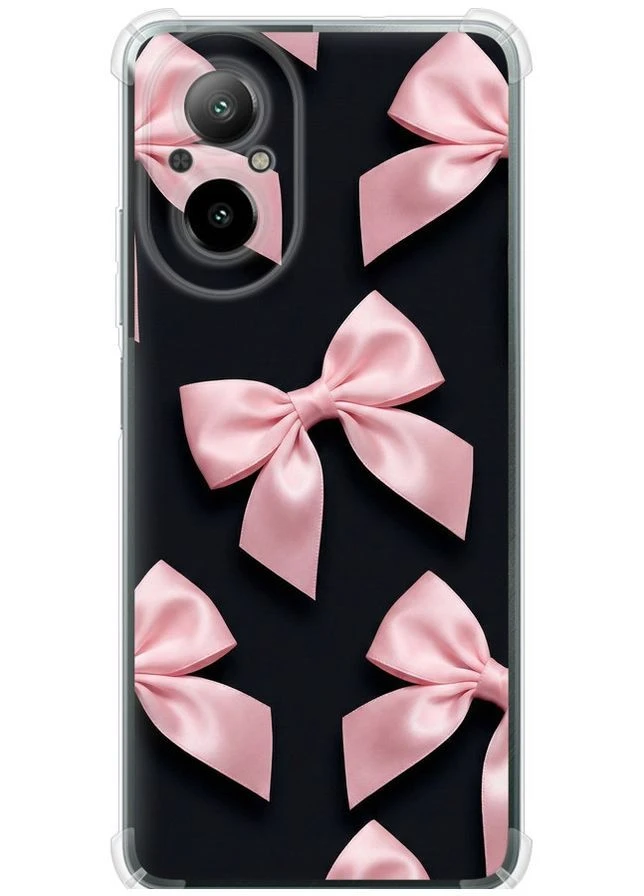 Силіконовий протиударний с посиленими кутами чохол 'Coquette Ribbons Dark Coquette' для Endorphone Realme C67 4G (400766394)