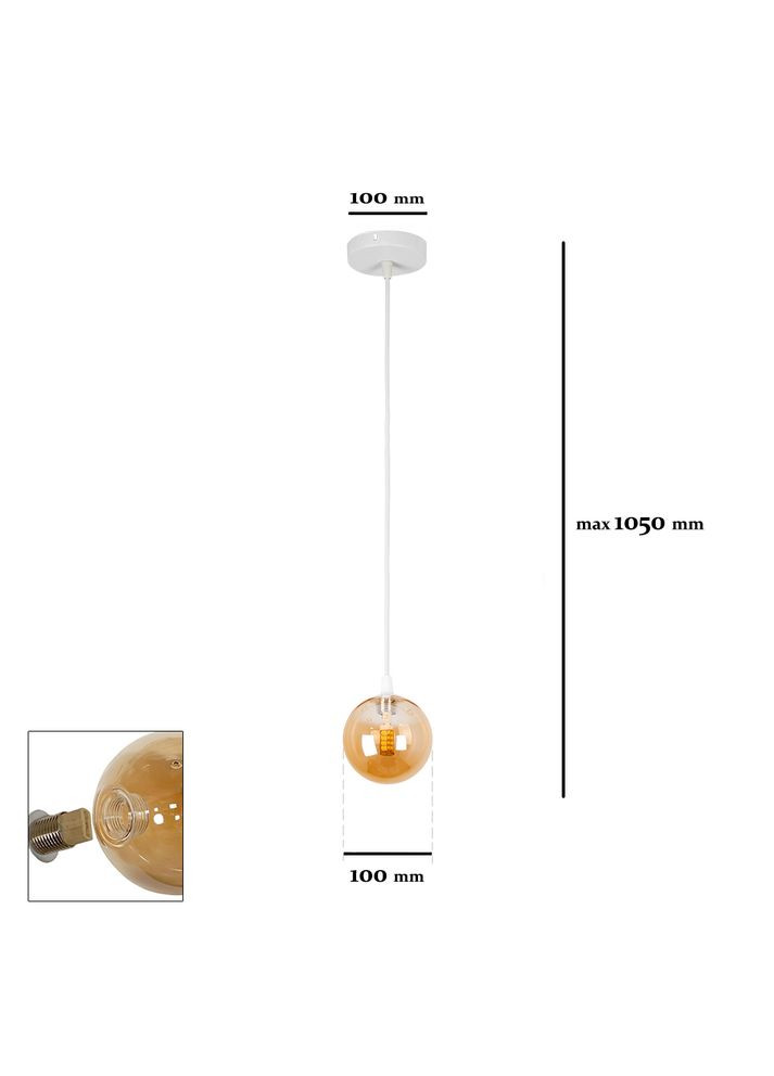 Підвісний світильник 761P100F-1 WH+BR Levistella (315485066)