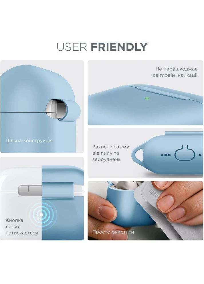 Чохол Hang Case для Apple AirPods 4 Light Blue (ARM81283) ArmorStandart (323110315)