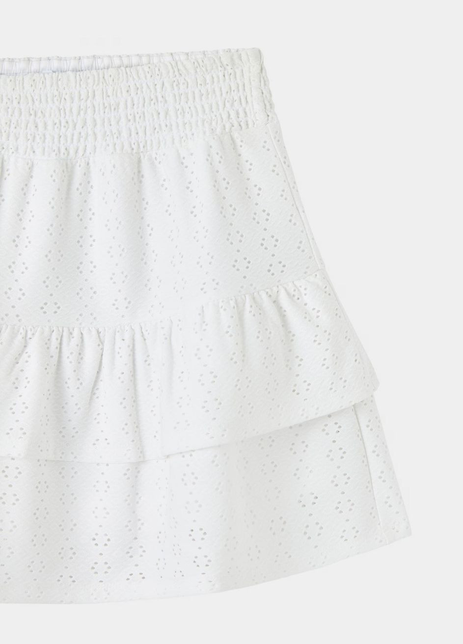 Белая повседневный однотонная юбка Terranova
