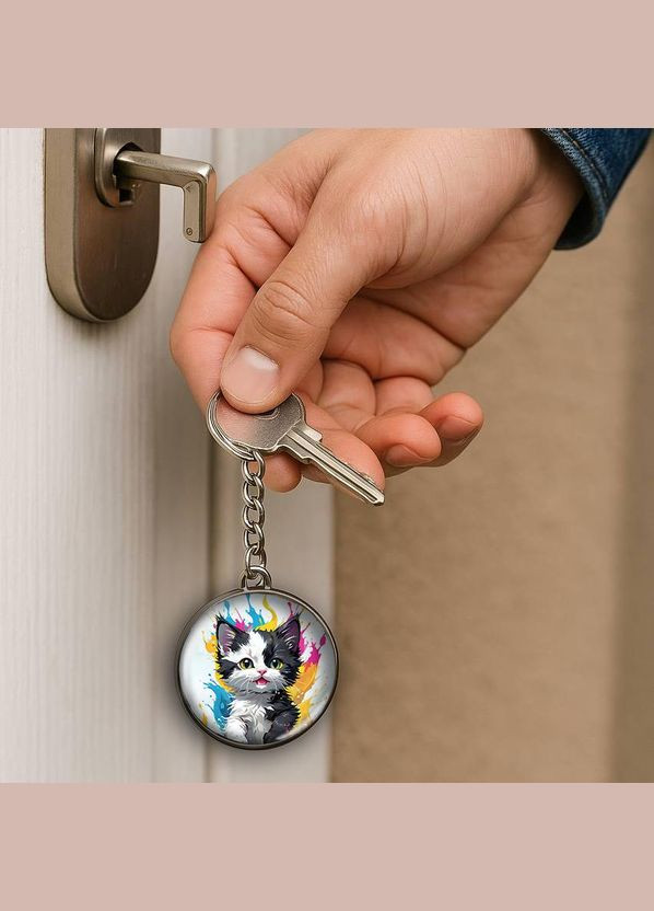 Набор подвеска (кулон) и брелок Cat #12 (подарочный набор) No Brand (332633562)