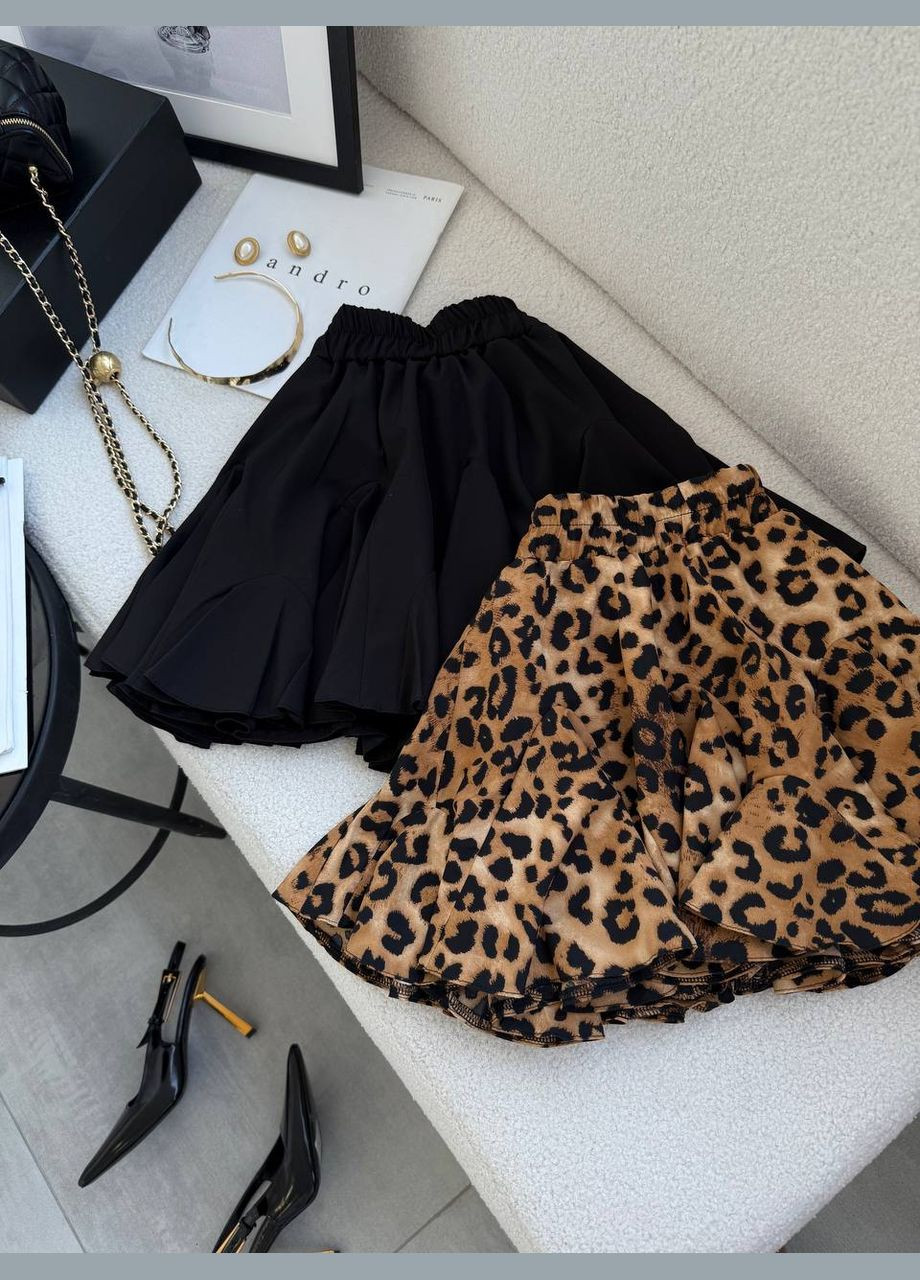 Коричневая юбка шорты No Brand