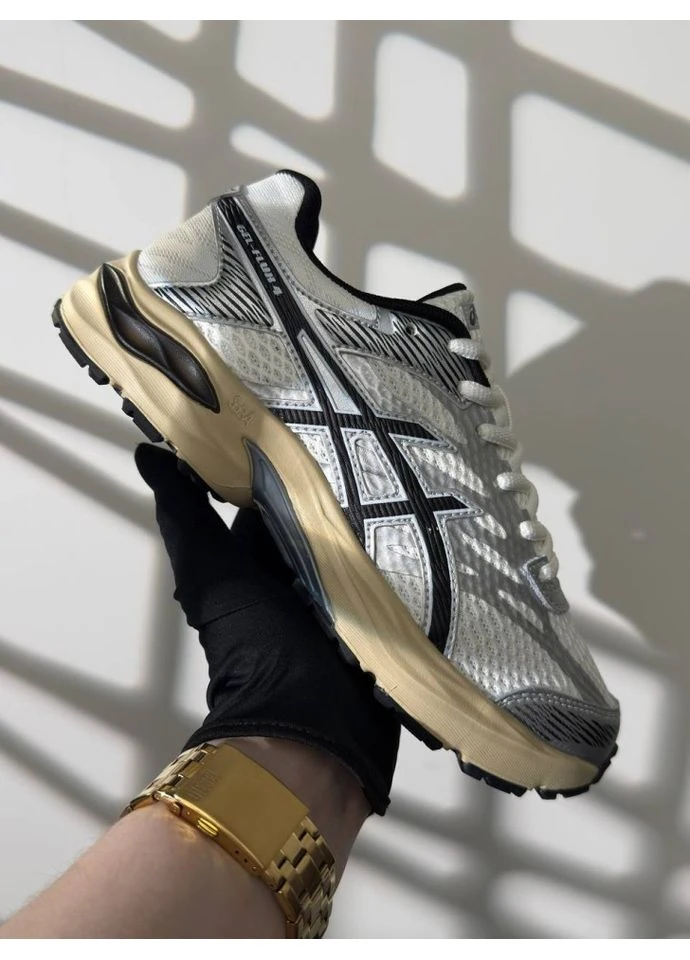 ASICS White Silver Beige No Brand Gel-Flux 4 сіро-бежеві (390079485)
