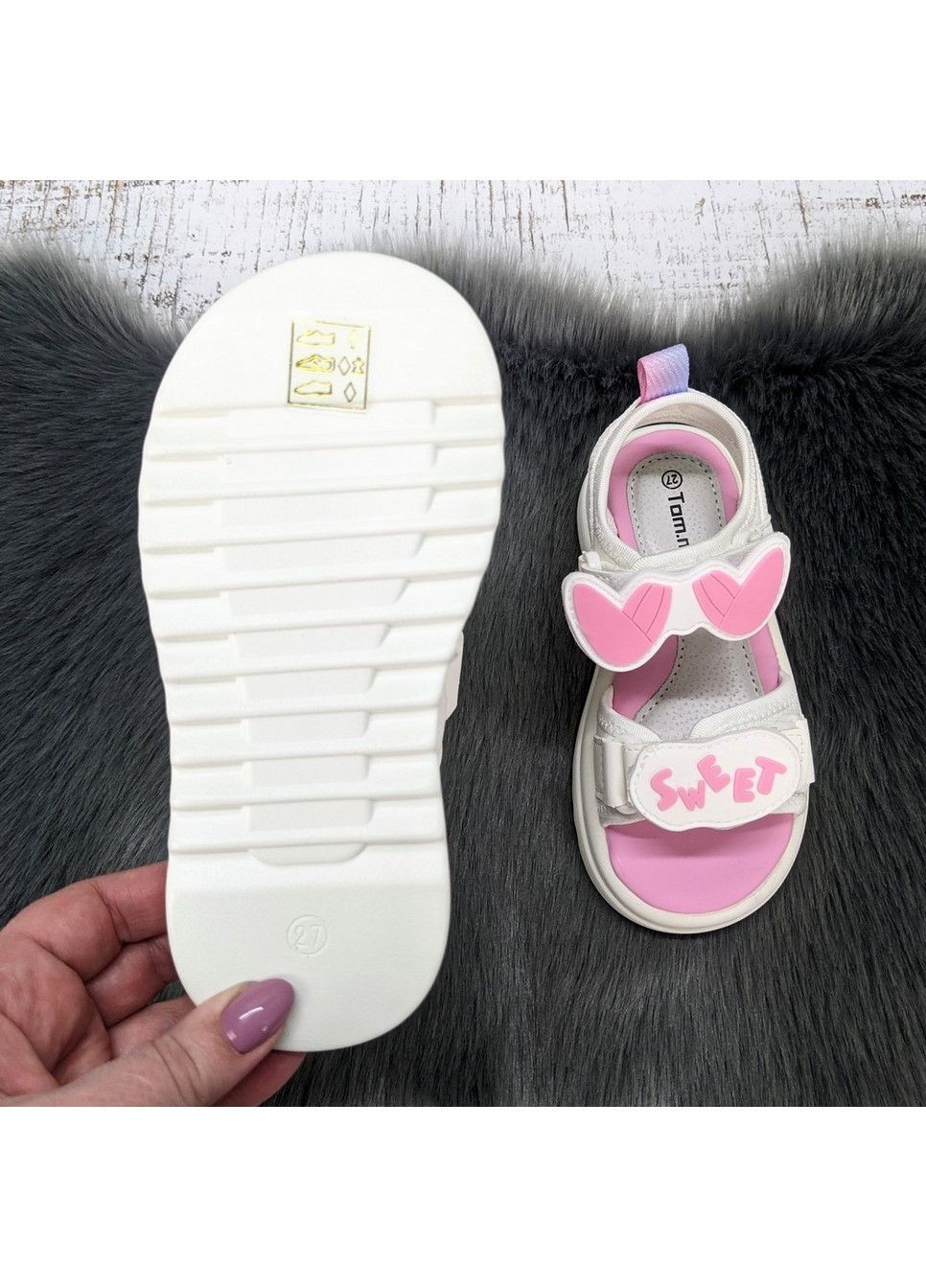 Белые босоножки сандалии детские для девочки Tom.M