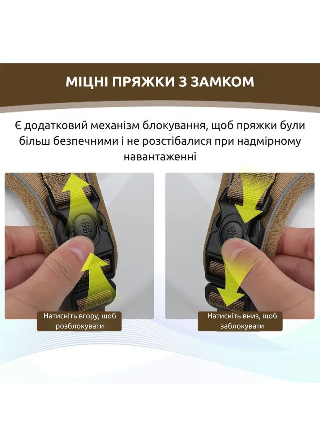 Шлея для собак Duomm Teg с держателем для GPS-трекера, светоотражающая регулируемая Коричневый, L No Brand (373444038)