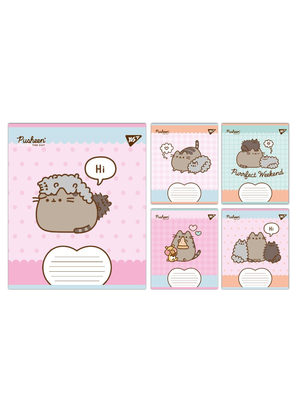 Набор тетрадей школьных А5/12 линия Pusheen Weekend 25 шт (767608) Yes (353690790)