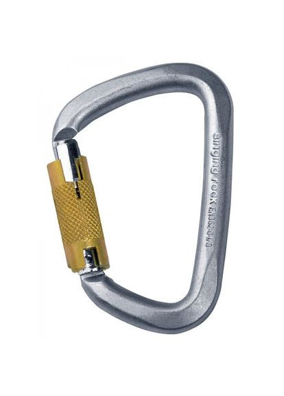 Карабін D Steel Triple Lock screw gate 50kN Singing Rock (278004870)