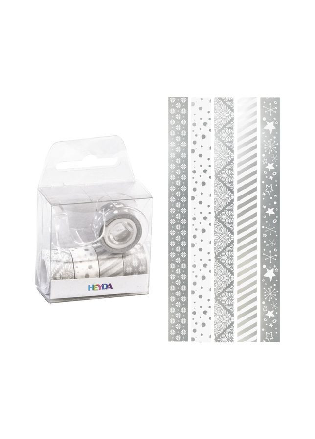 Набір паперових скотчів Срібні відтінки 5шт Heyda (362586187)