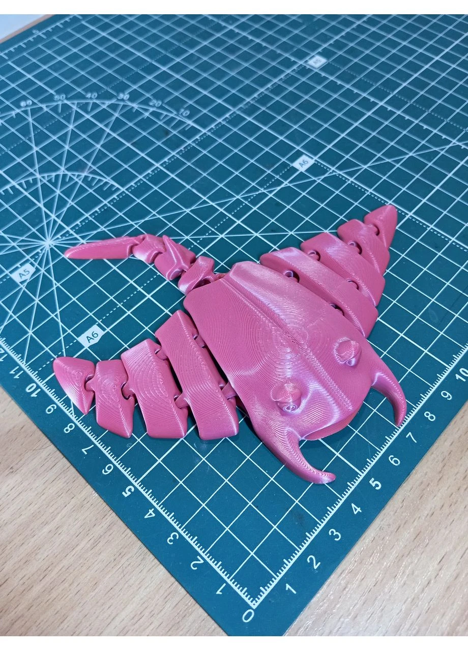 🐠🔧 Фігурка-фіджет «Flexi Print-in-Place Manta Ray» 12 см 3D-друк No Brand (389268500)