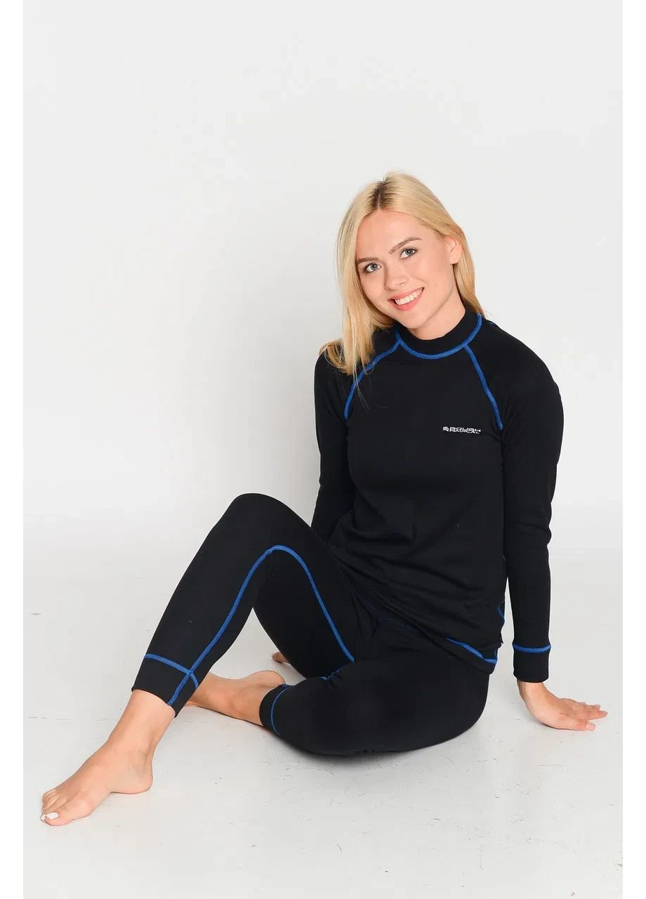Комплект термобілизни для жінок ROCK,, повсякденний, чорний із синім Rough Radical (361118578)